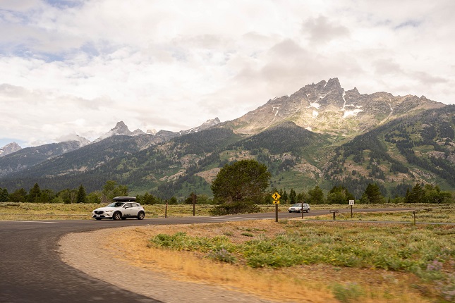 Grand Teton National Park Wyoming Visitors in Cars